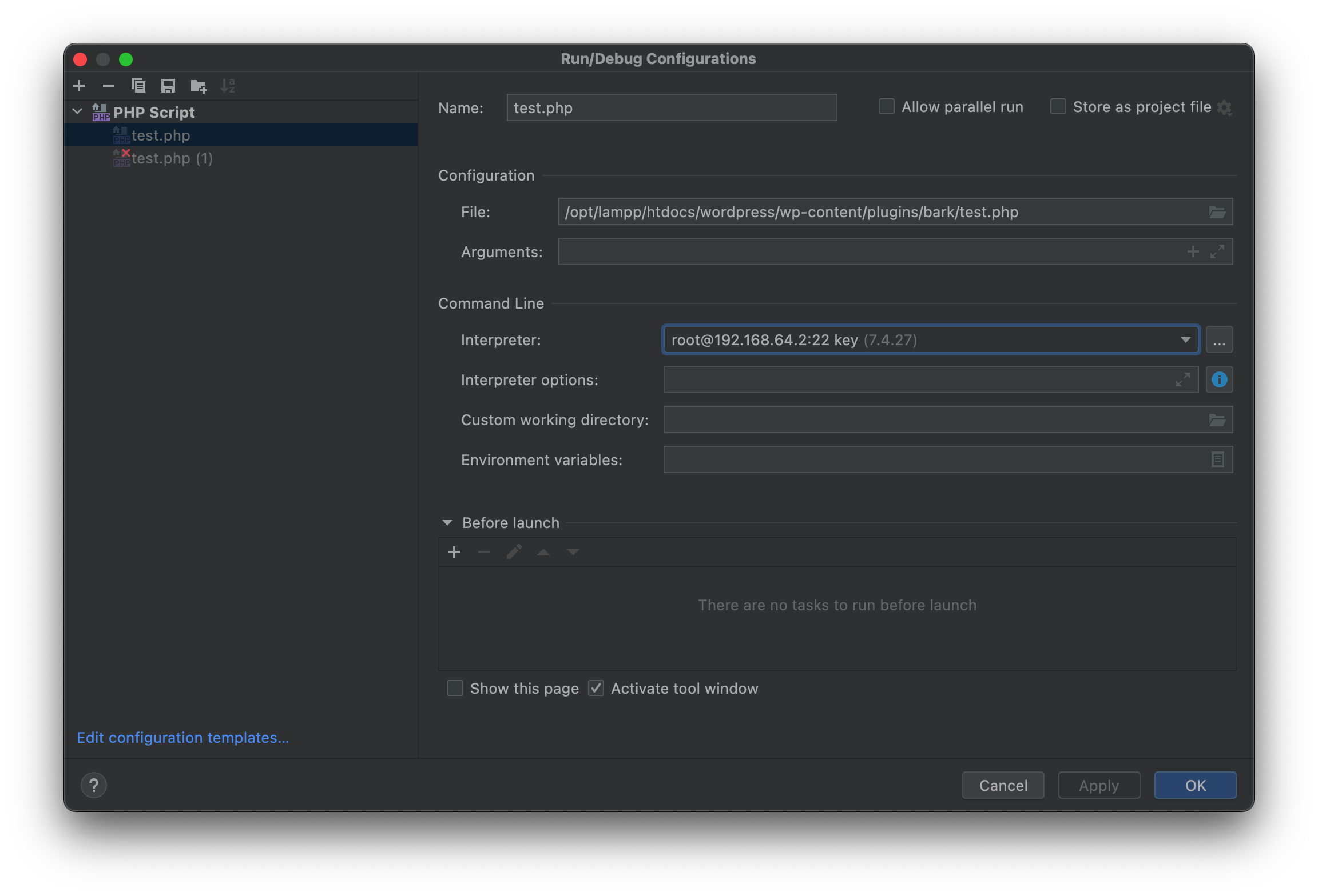 vm xampp调试php代码配置