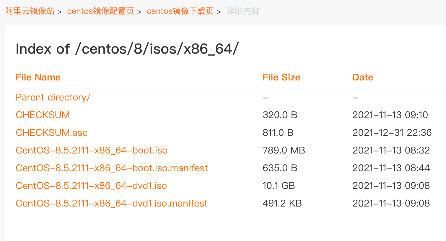 centos8 虚拟机安装文件简介 centos8 虚拟机安装文件简介